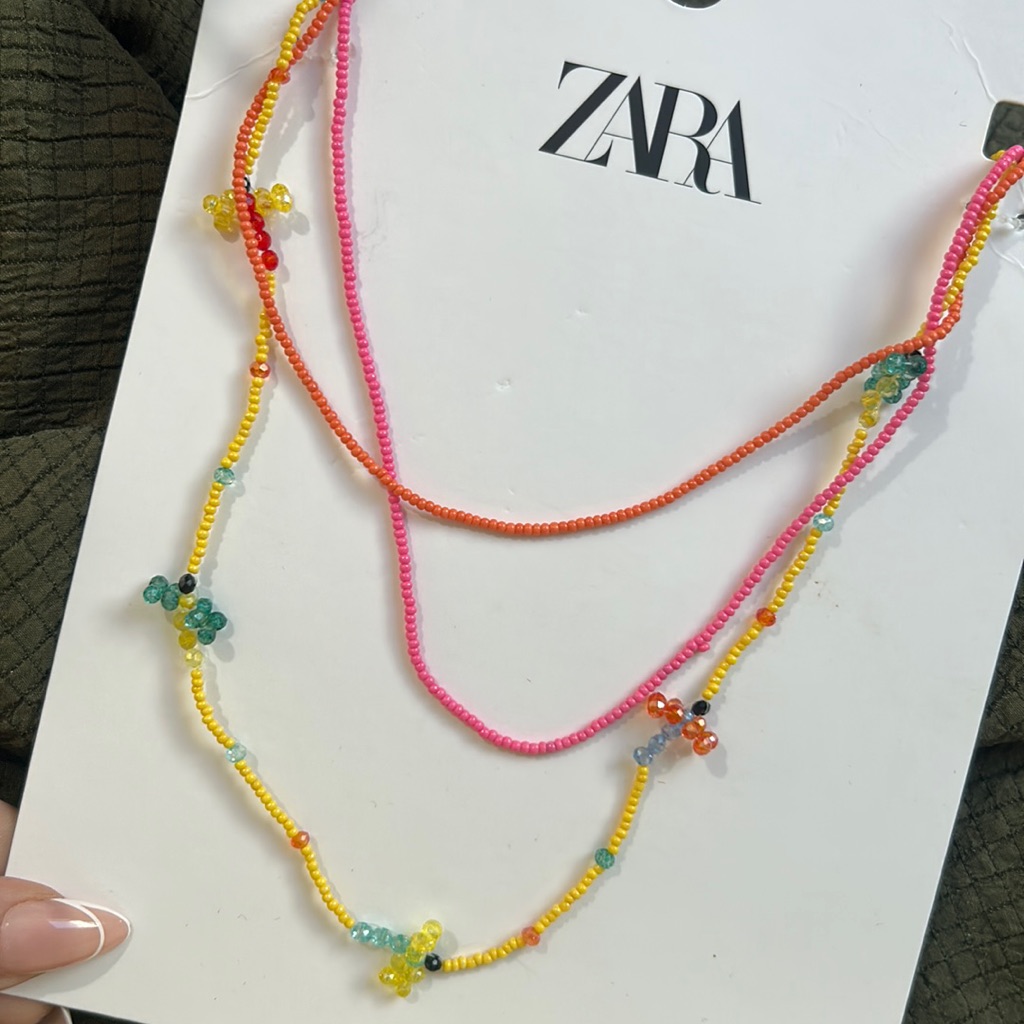 Nwt Zara Beaded Layered Necklace 38$